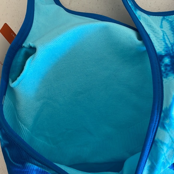 C9 Champion Blue Tie Dye Seamless Racerback Sports Bra - Picture 8 of 13